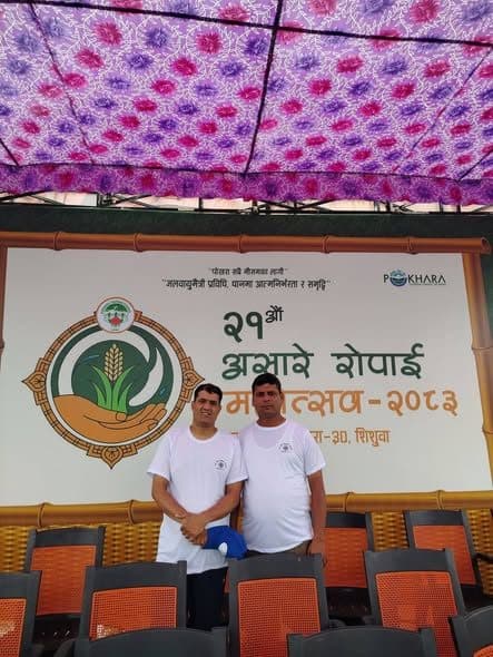 Members at the festival stage