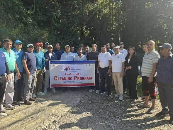 Participants of the Fewa Lake Cleaning Program